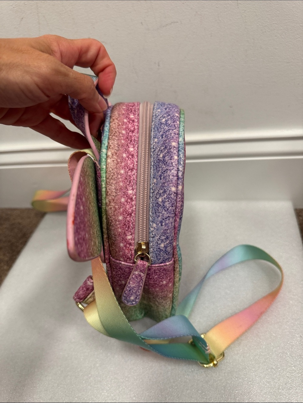 Betsey Johnson luv Betsey multi color winged mini backpack - Picture 3 of 6